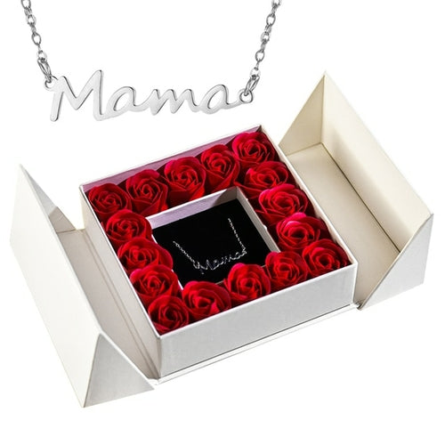 Gifts For Women Jewelry Pendant Necklace /w Soap Eternal Rose Gift Box