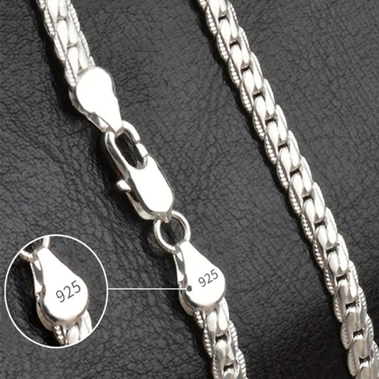 20-60cm 6mm Silver Color luxury brand design noble Necklace Chain For