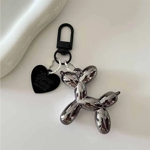 Cute Cartoon Balloon Dog Couple Keychains Key Ring -New  Cute  Car