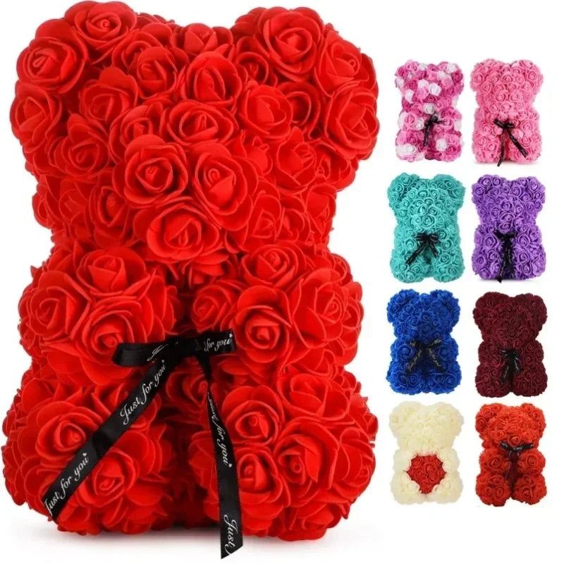 2024 New Artificial Flower Eternal Rose Teddy Bear for Mom Mother's