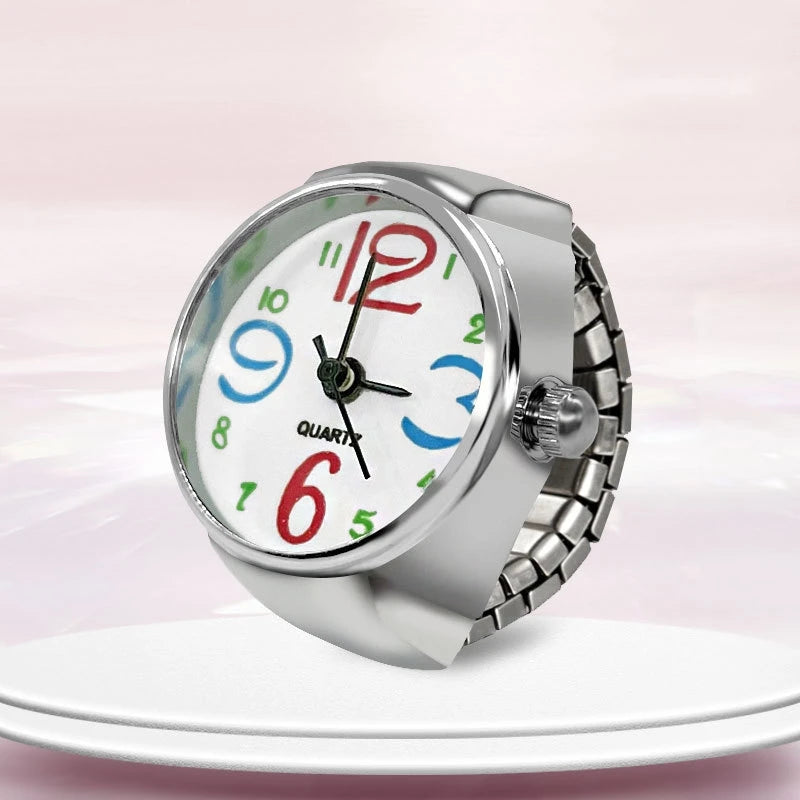 New Ring Watch Hot Selling Creative Circular Dial Alloy Shell Finger