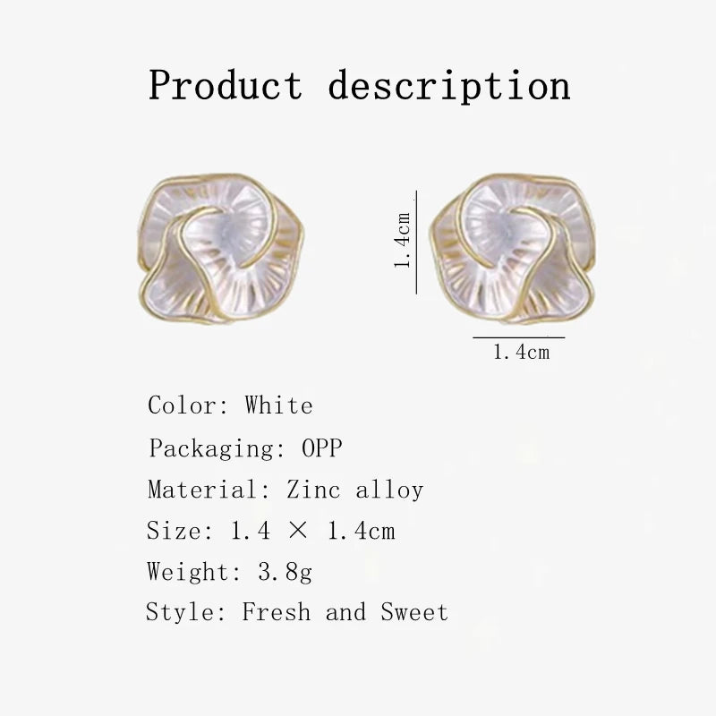 Gentle Camellia Earrings Light Luxury Fashionable Temperament High End