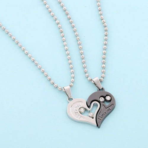 Good Simple Quality Couple Pendant Necklace Electrocardiogram,Magnetic