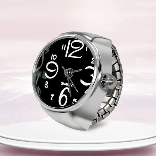 New Ring Watch Hot Selling Creative Circular Dial Alloy Shell Finger