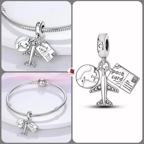 Original Fashion Camera Coffee Cup Flower Charm Beads Suitable for