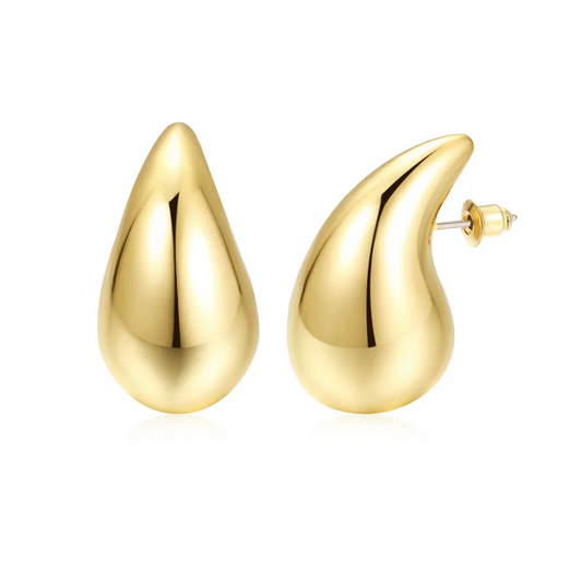 2024 New Arrival Vintage Gold Color Water Drop Earrings for Women Free