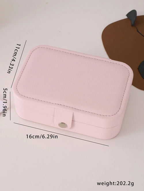 Portable Jewelry Storage Box Travel Organizer Jewelry Case Leather