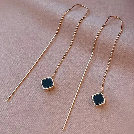 Simple Geometric Square Drop Earring For Women Korean Fashion