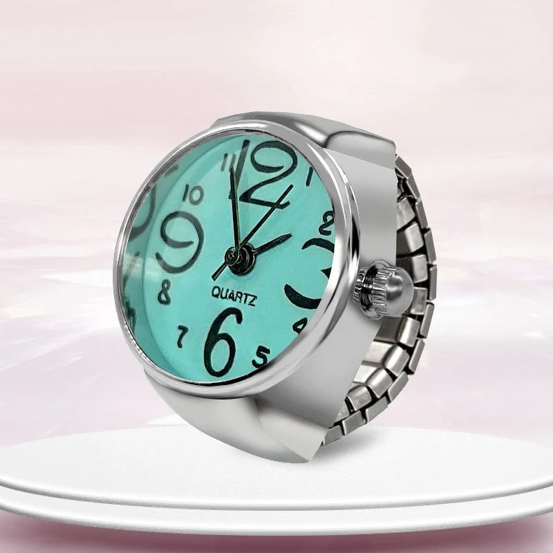 New Ring Watch Hot Selling Creative Circular Dial Alloy Shell Finger