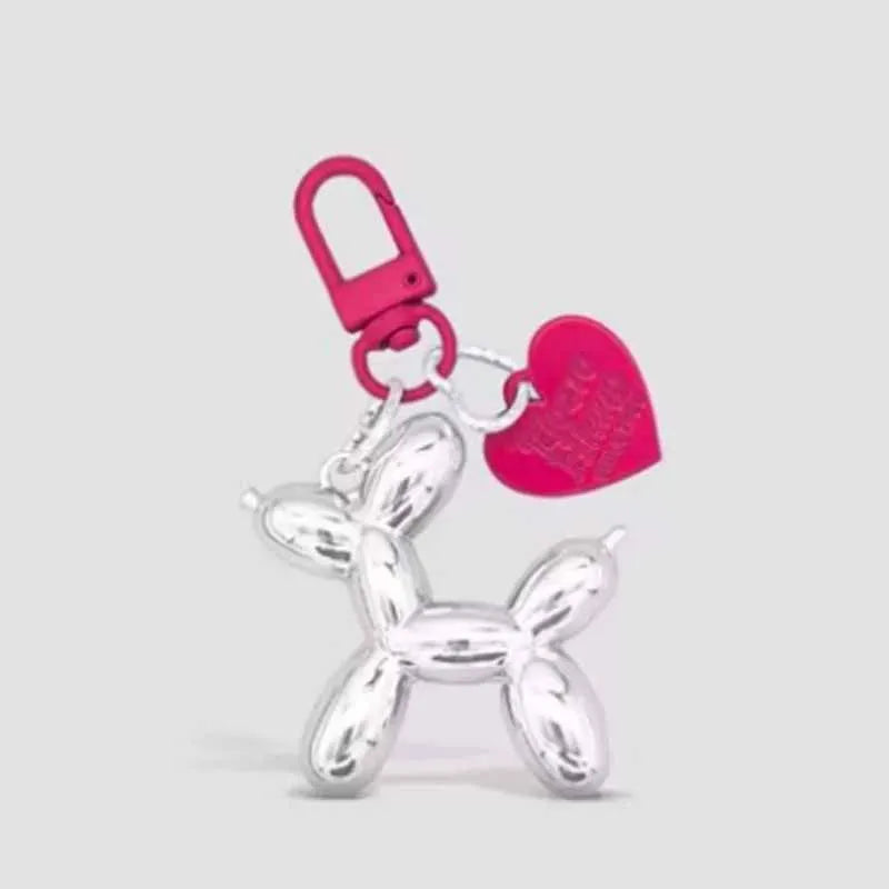 Cute Cartoon Balloon Dog Couple Keychains Key Ring -New  Cute  Car