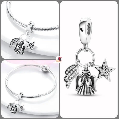 Original Fashion Camera Coffee Cup Flower Charm Beads Suitable for