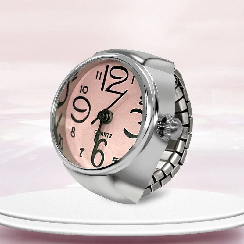 New Ring Watch Hot Selling Creative Circular Dial Alloy Shell Finger