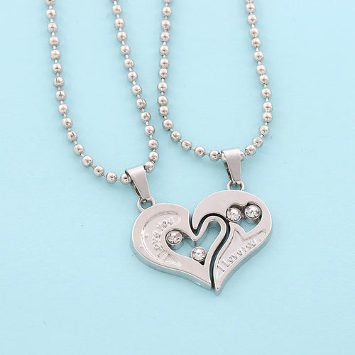 Good Simple Quality Couple Pendant Necklace Electrocardiogram,Magnetic