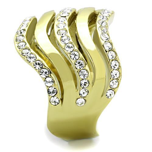 Women Stainless Steel Synthetic Crystal Rings